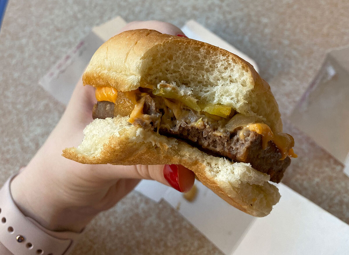 white castle impossible slider bite