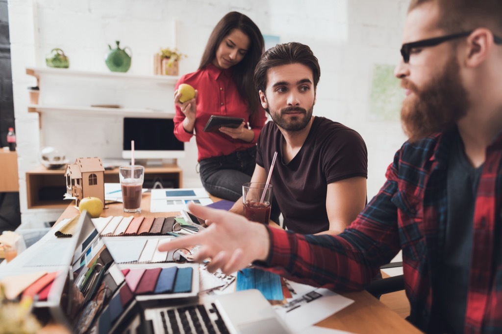 hipsters in an office