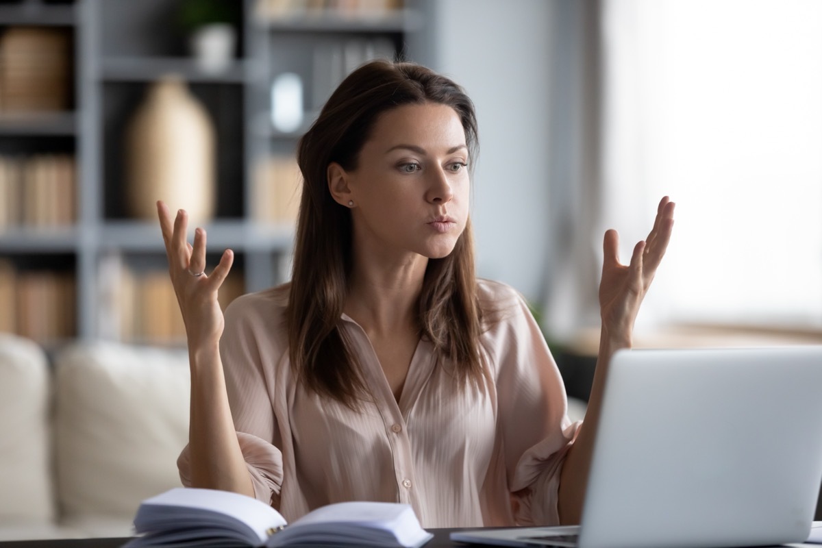 Woman with Exasperated Expression