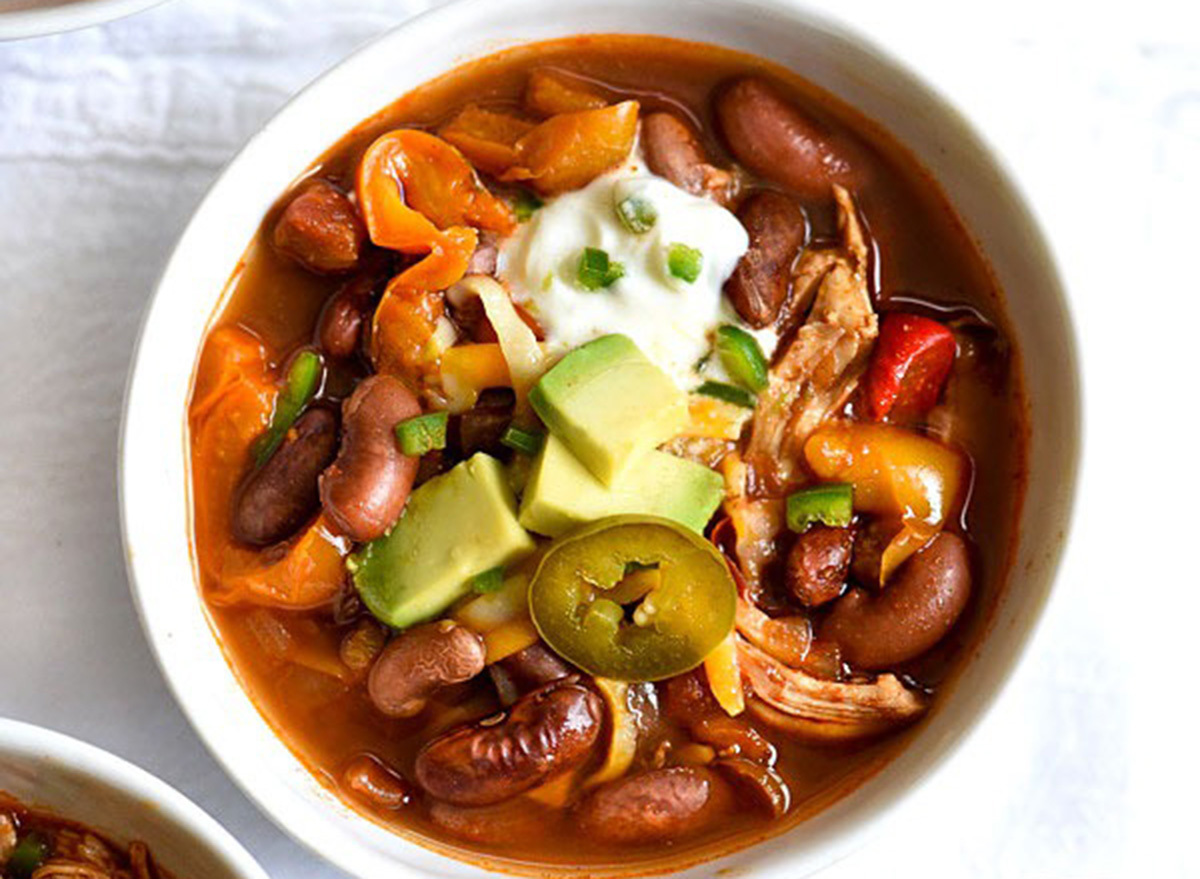 slow cooker chicken fajita chili