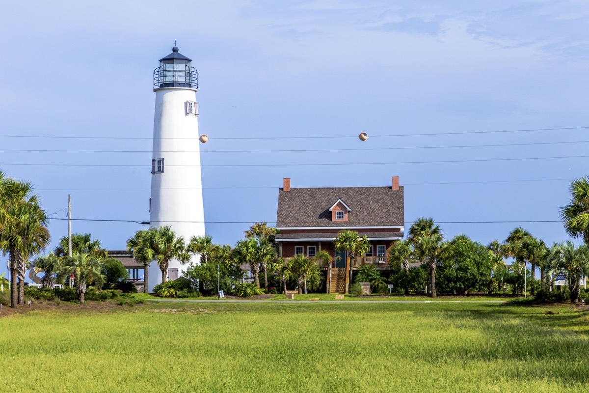 Lighthouse on the Gulf of Mexico in Eastpoint