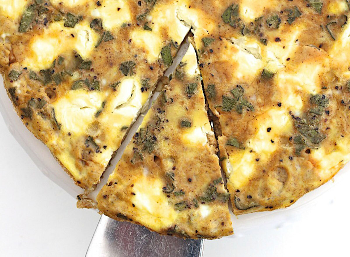 pumpkin goat cheese frittata