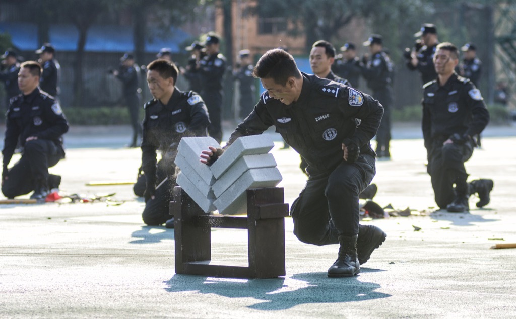 superhuman feats shatter bricks