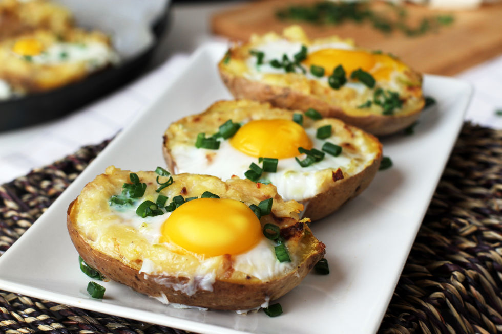 1. Twice Baked Potato with Egg