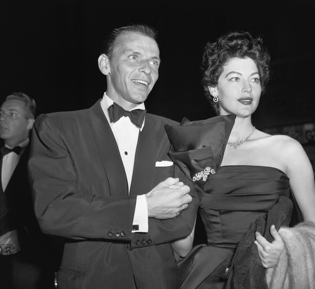 Frank Sinatra and Ava Gardner at the premiere of 