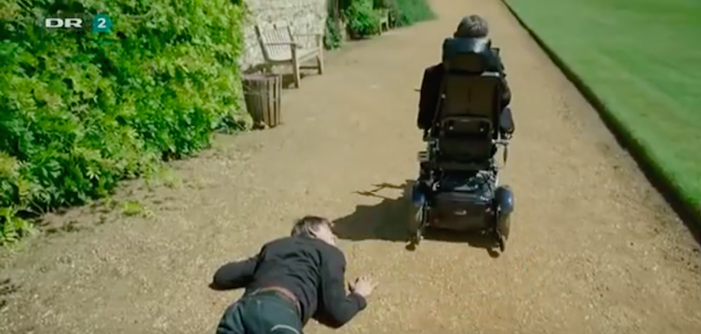 stephen hawking runs over brian cox