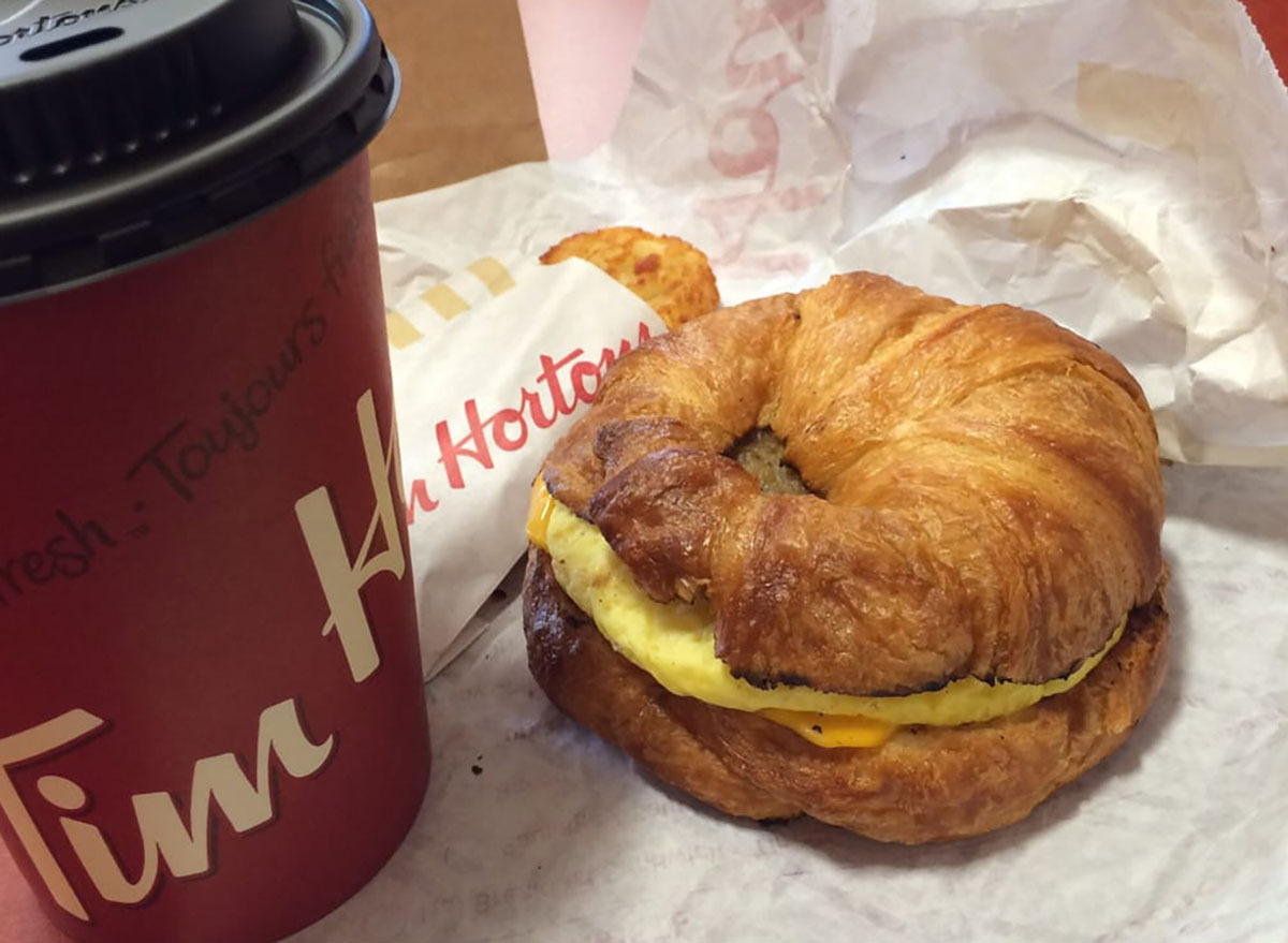 tim hortons croissant breakfast sandwich