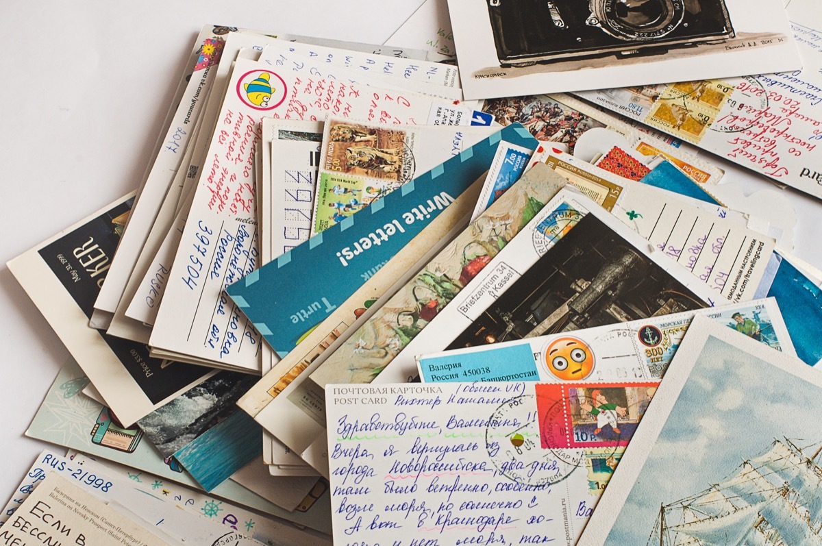 postcards toss these things from your house for instant happiness