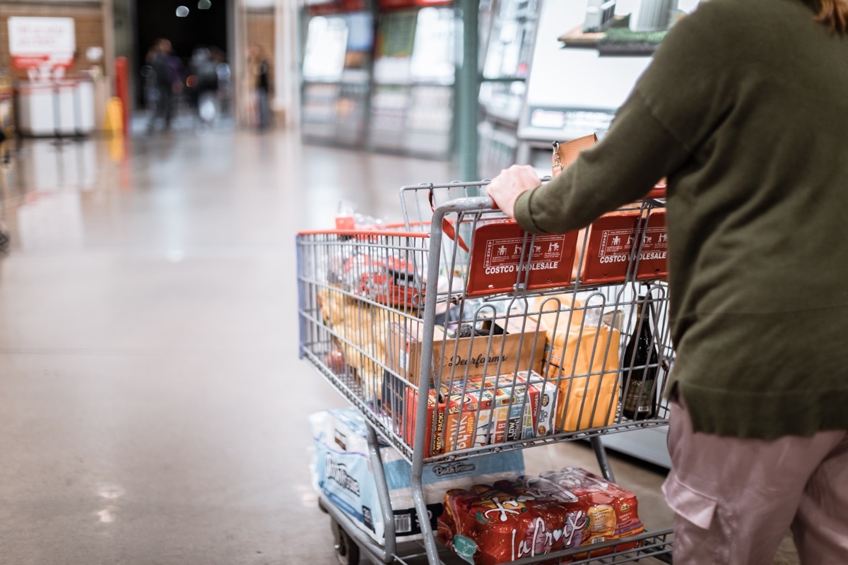 woman shopping at a costco store