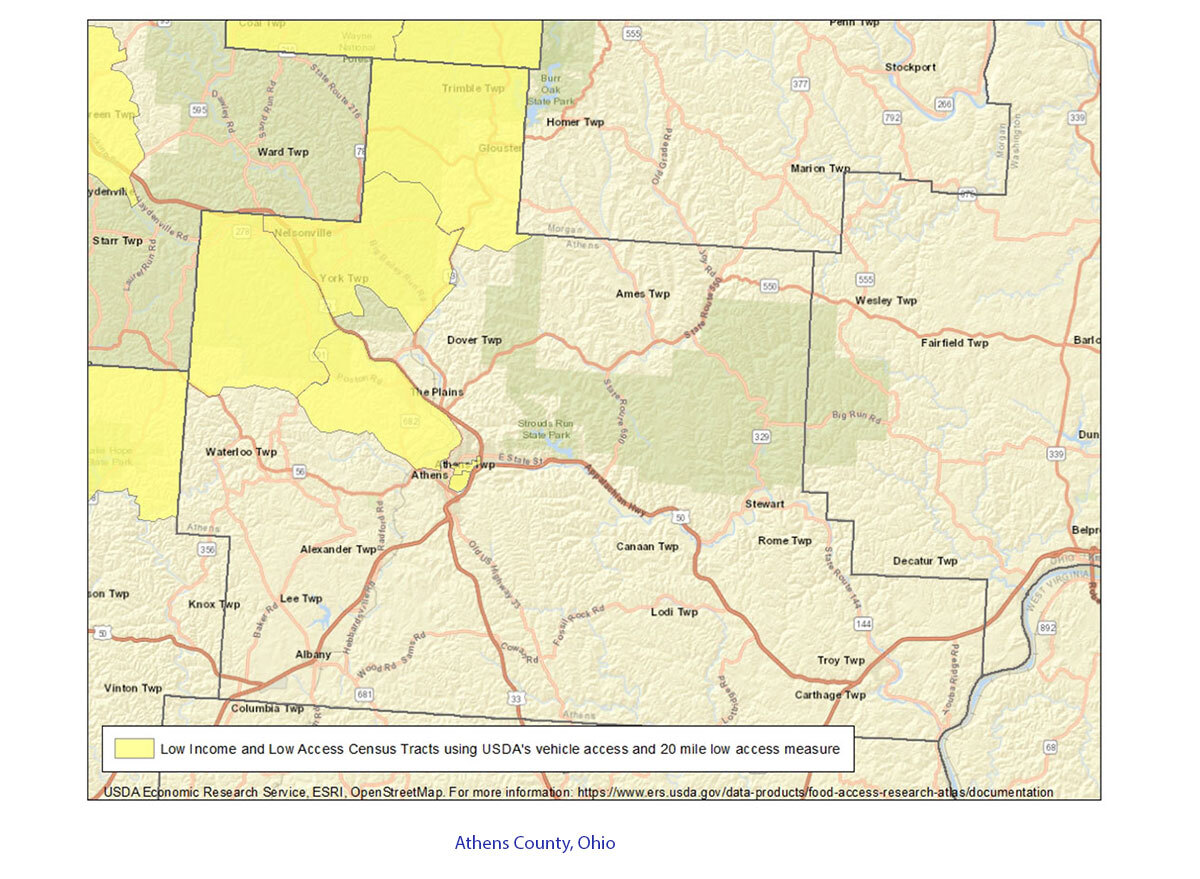 athens country ohio low income map