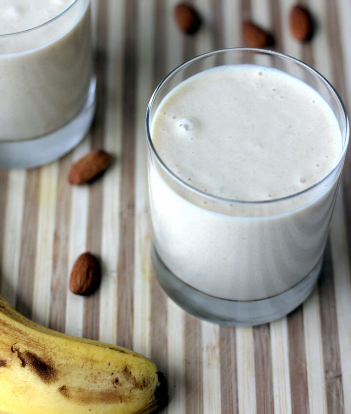 Vegan almond butter smoothie