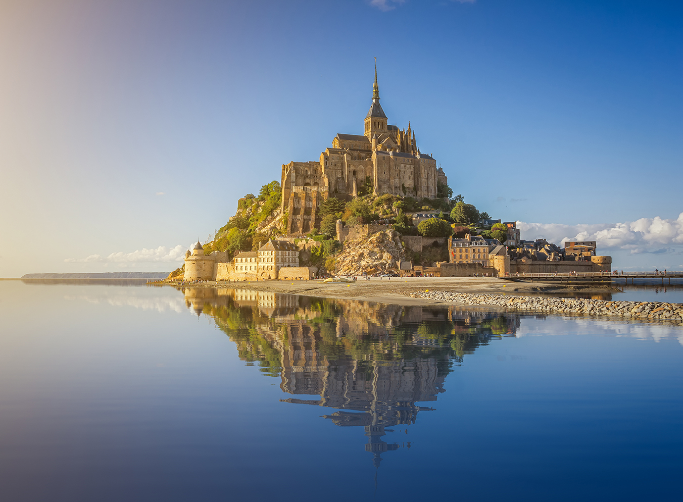 medieval abbey on an island in France