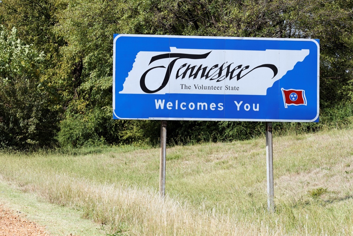 tennessee state welcome sign, iconic state photos