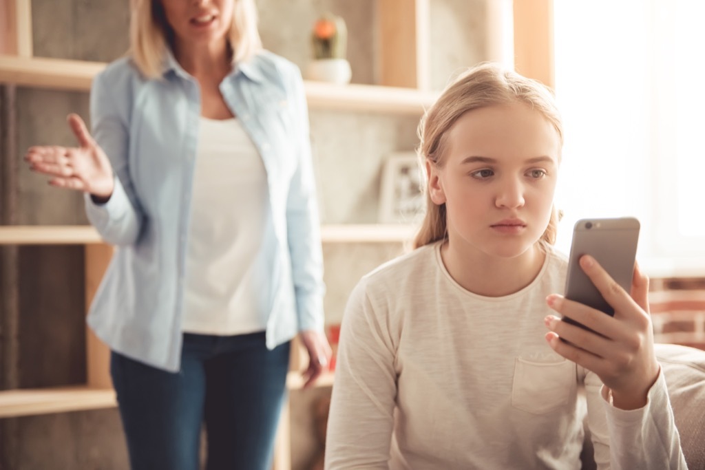 teen on cell phone Moms Should Never Say