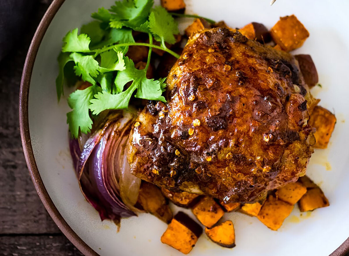 Chicken and sweet potatoes