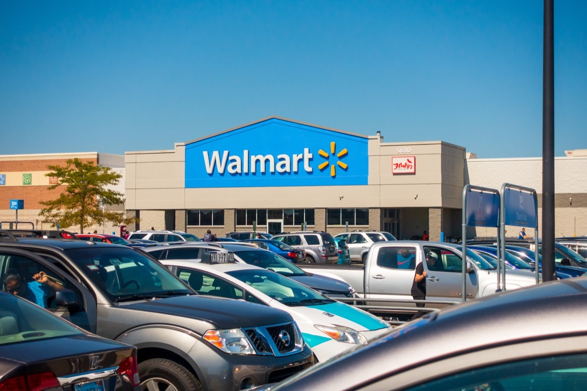 Chicago, USA - September 25, 2018: Walmart supermarket sign at day time