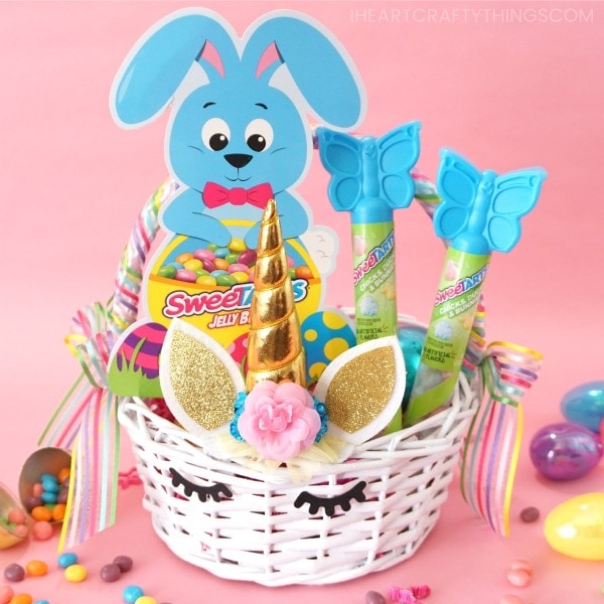 Unicorn Easter basket diy