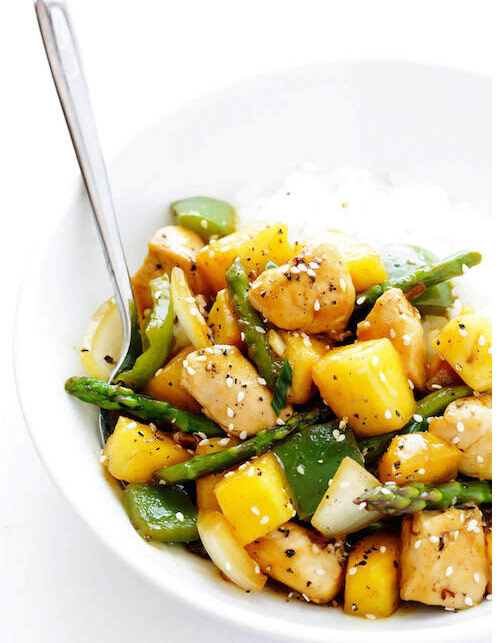 Pineapple ginger stir-fry