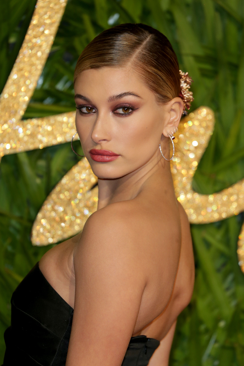 Hailey Bieber at the British Fashion Awards in 2017