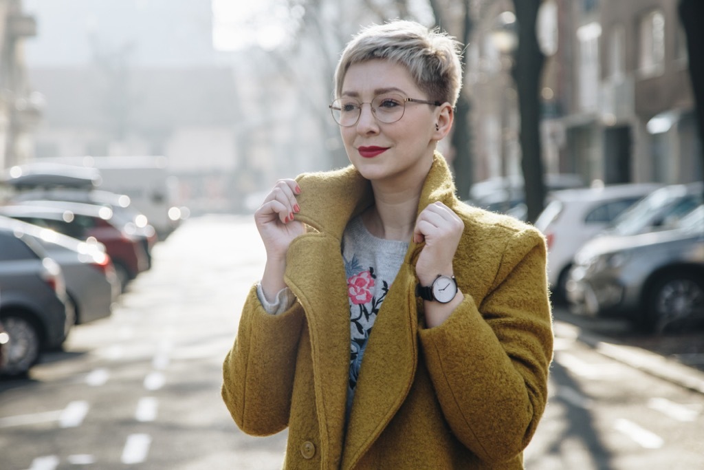 woman with short hair