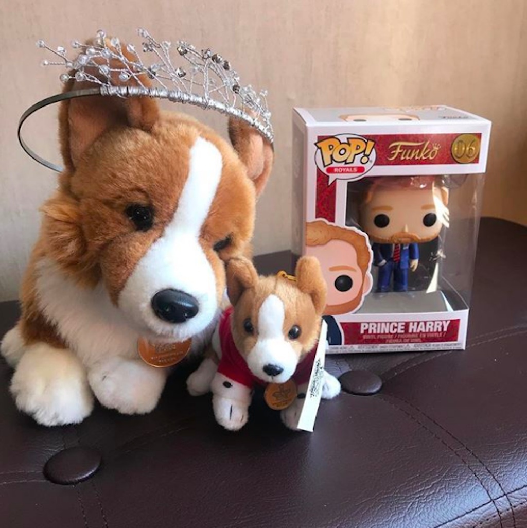 stuffed corgis dressed for royal wedding