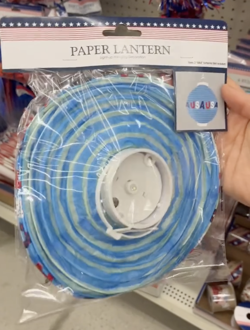 Paper lantern at Dollar Tree