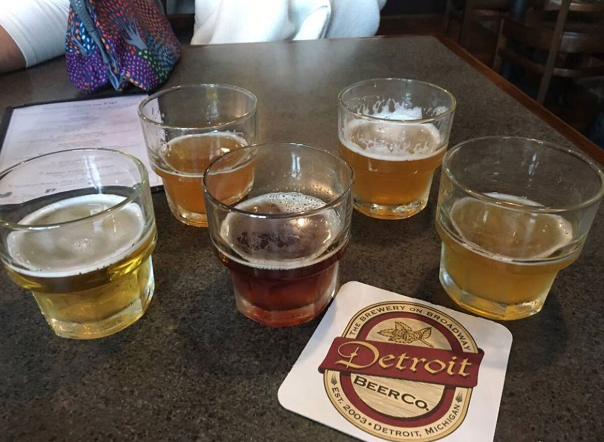 detroit beer co sample glasses most popular beer michigan