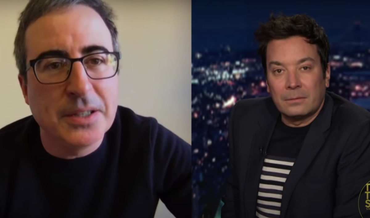 John Oliver and Jimmy Fallon on 