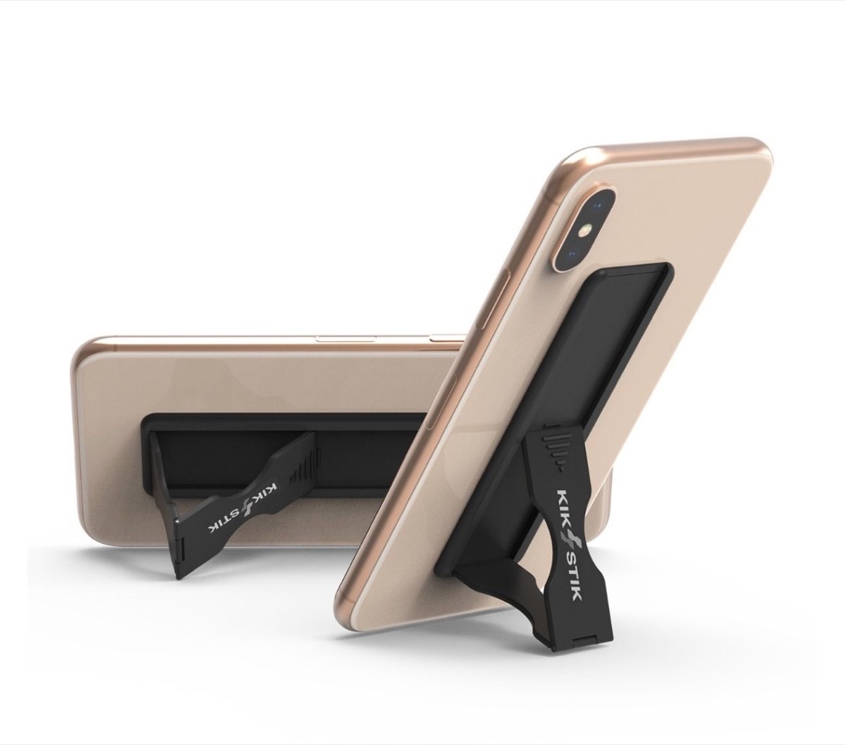 black kikstik phone kickstand on iphone