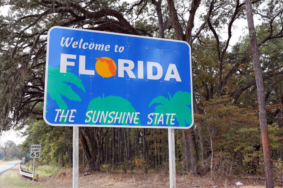 florida state welcome sign, iconic state photos