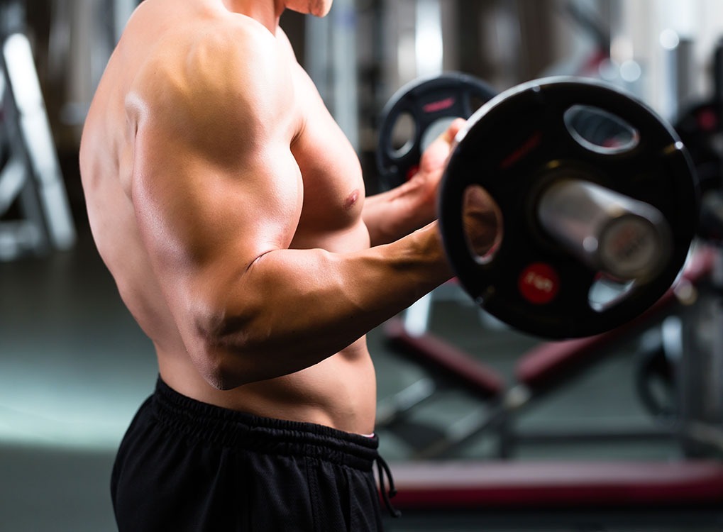 Man, lifting weights Hair Thinning