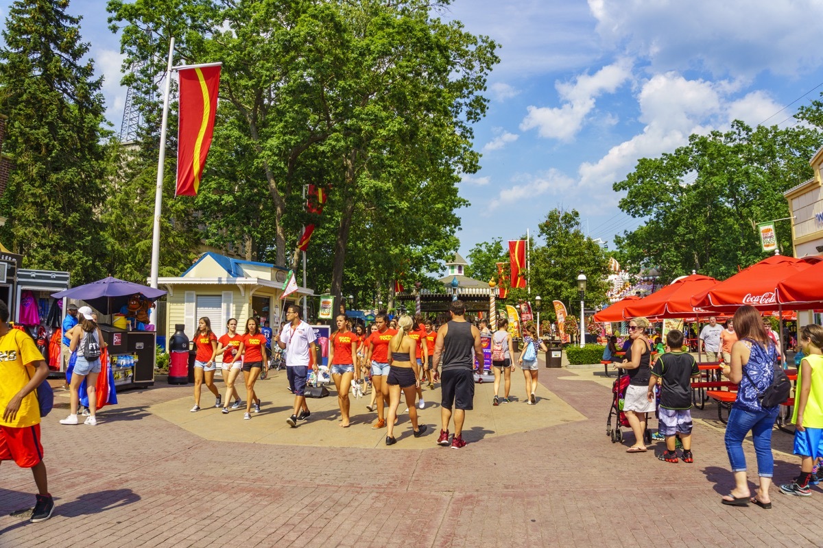 The Six Flags Theme Park in New Jersey