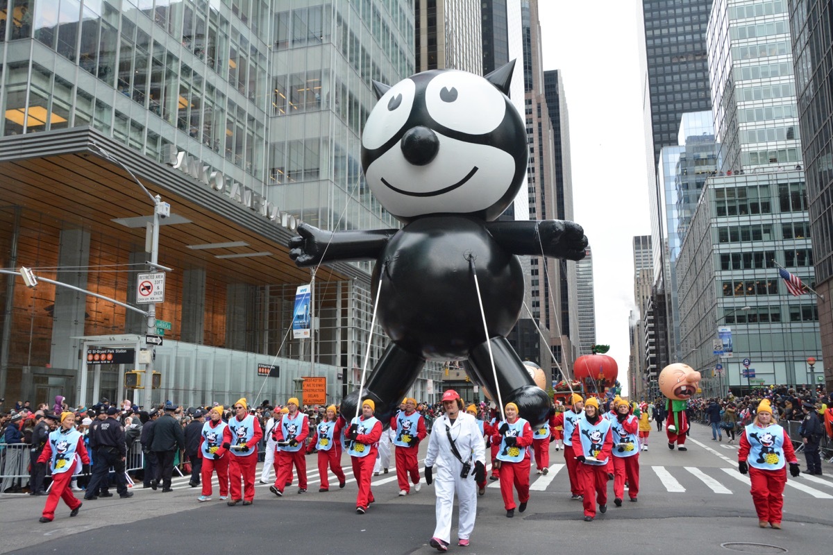 Felix the Cat balloon at Macy's Thanksgiving Day Parade