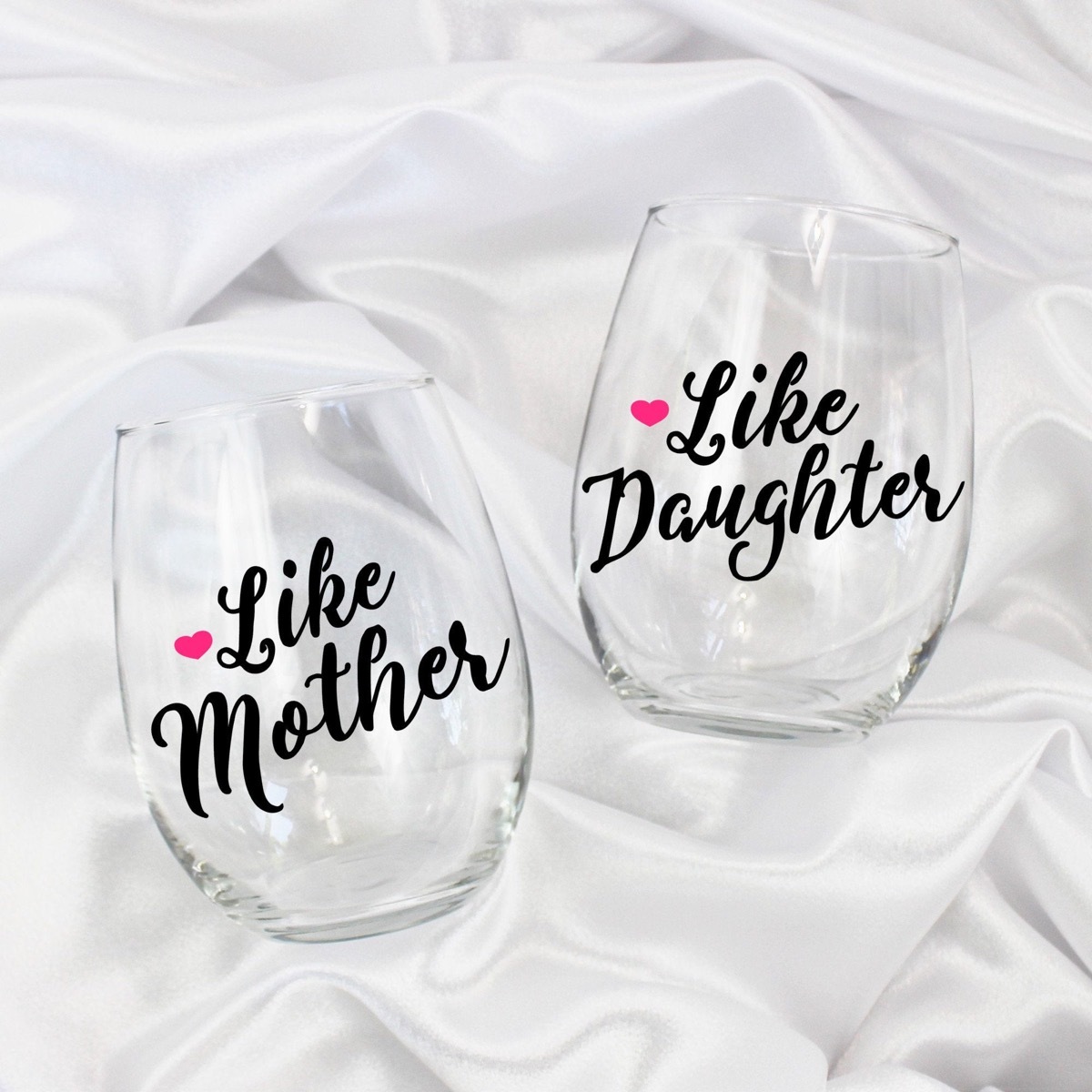 matching stemless wine glasses with 