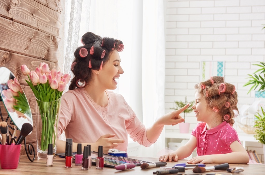 mom and daughter doing hair Moms Should Never Say