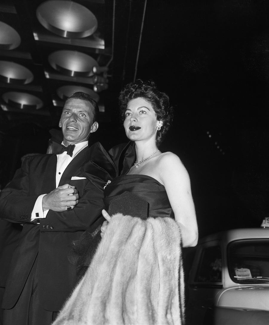 Frank Sinatra and Ava Gardner at the premiere of 