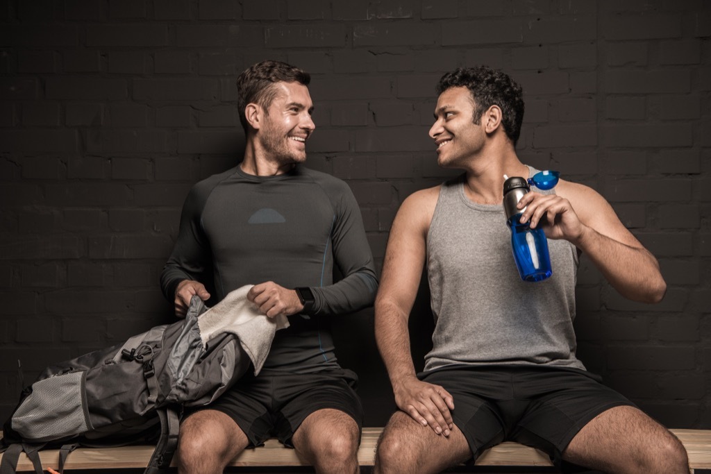 Two Men in Gym Locker Room Awkward Moments