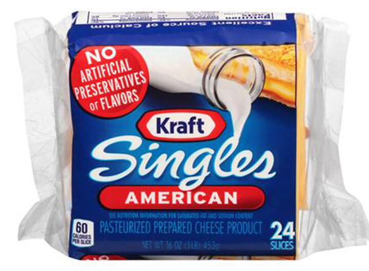 Kraft american singles pasteurized prepared cheese product