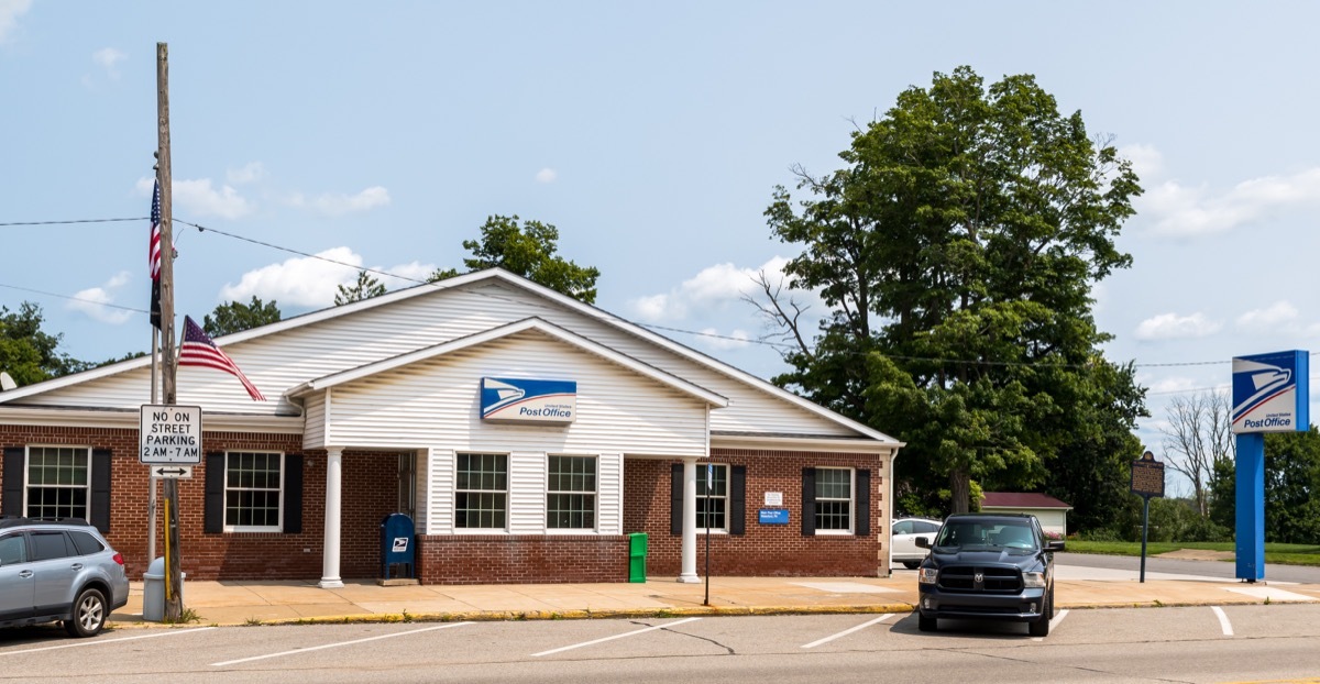 The post office on High Street on a sunny summer day