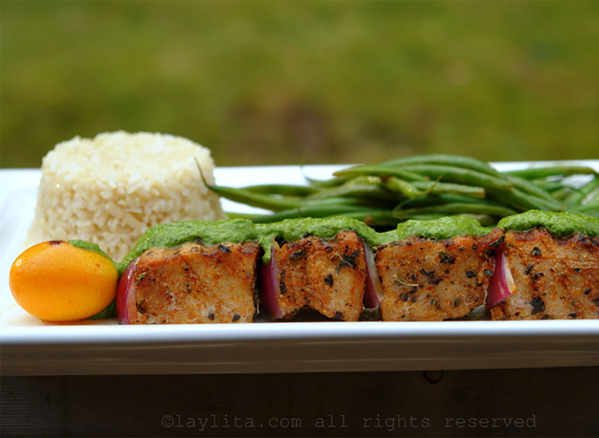 grilled tuna skewers