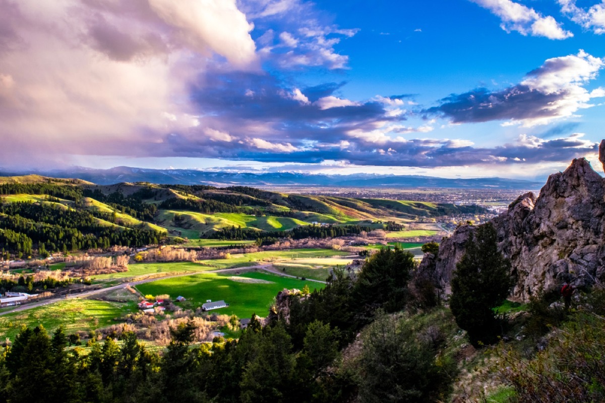 View from mountain in montana