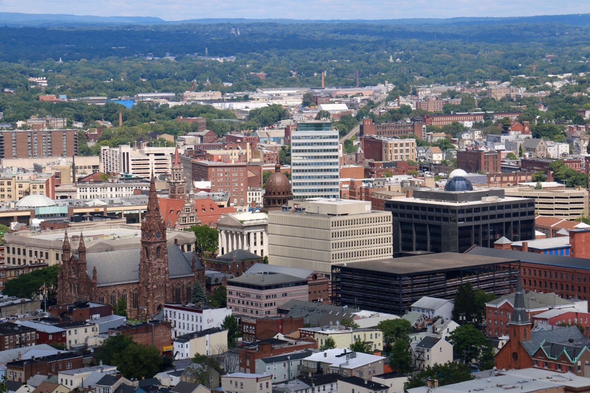 view of paterson, new jersey, near garret mountain reservation