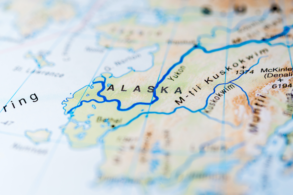 alaska state on map