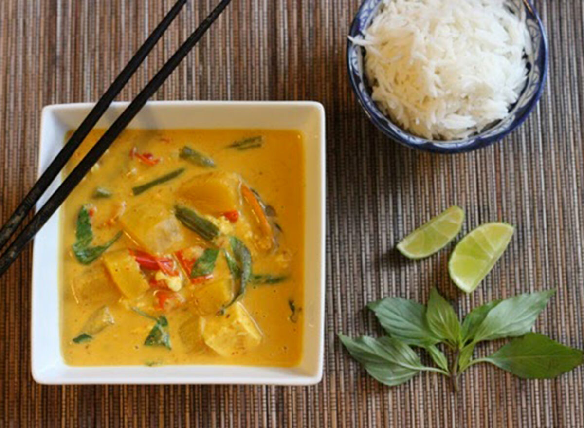 thai tofu pumpkin curry