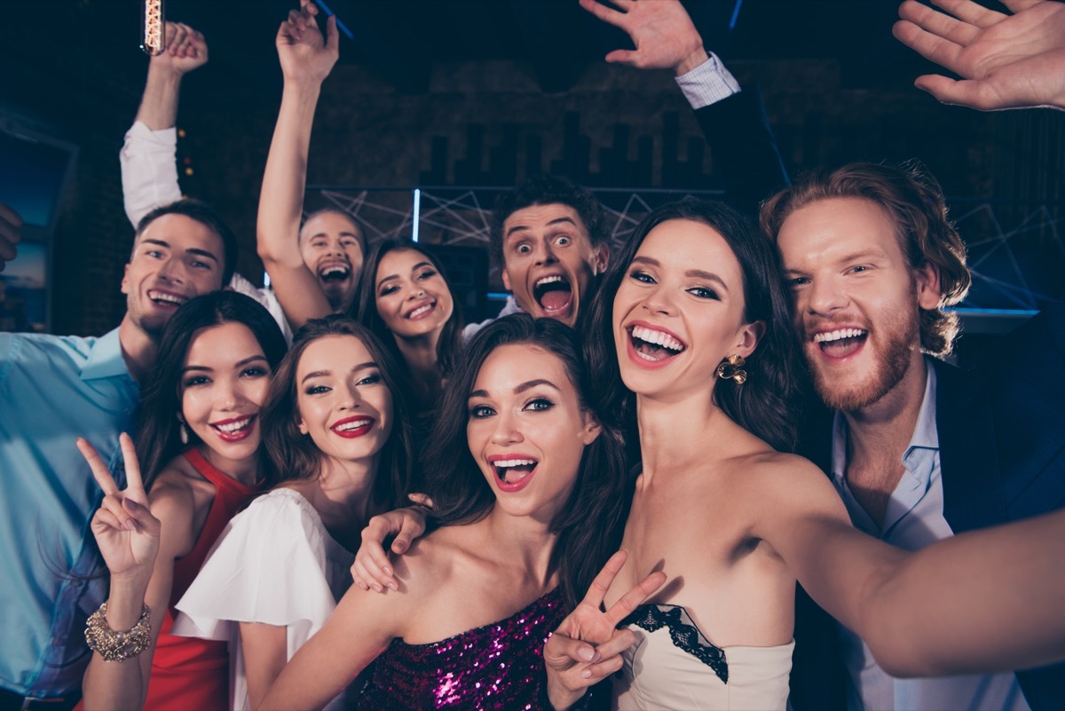 group of friends smiling for the camera