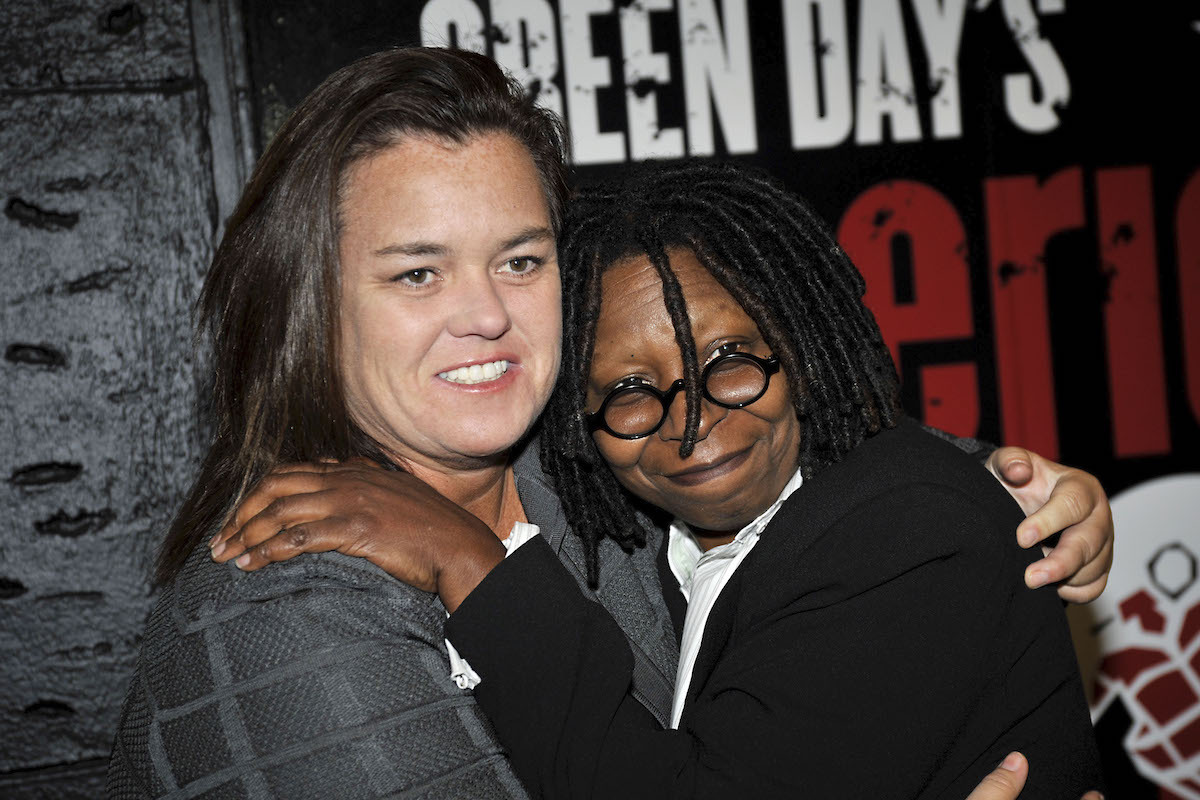 Rosie O'Donnell and Whoopi Goldberg at opening night of Green Day's 