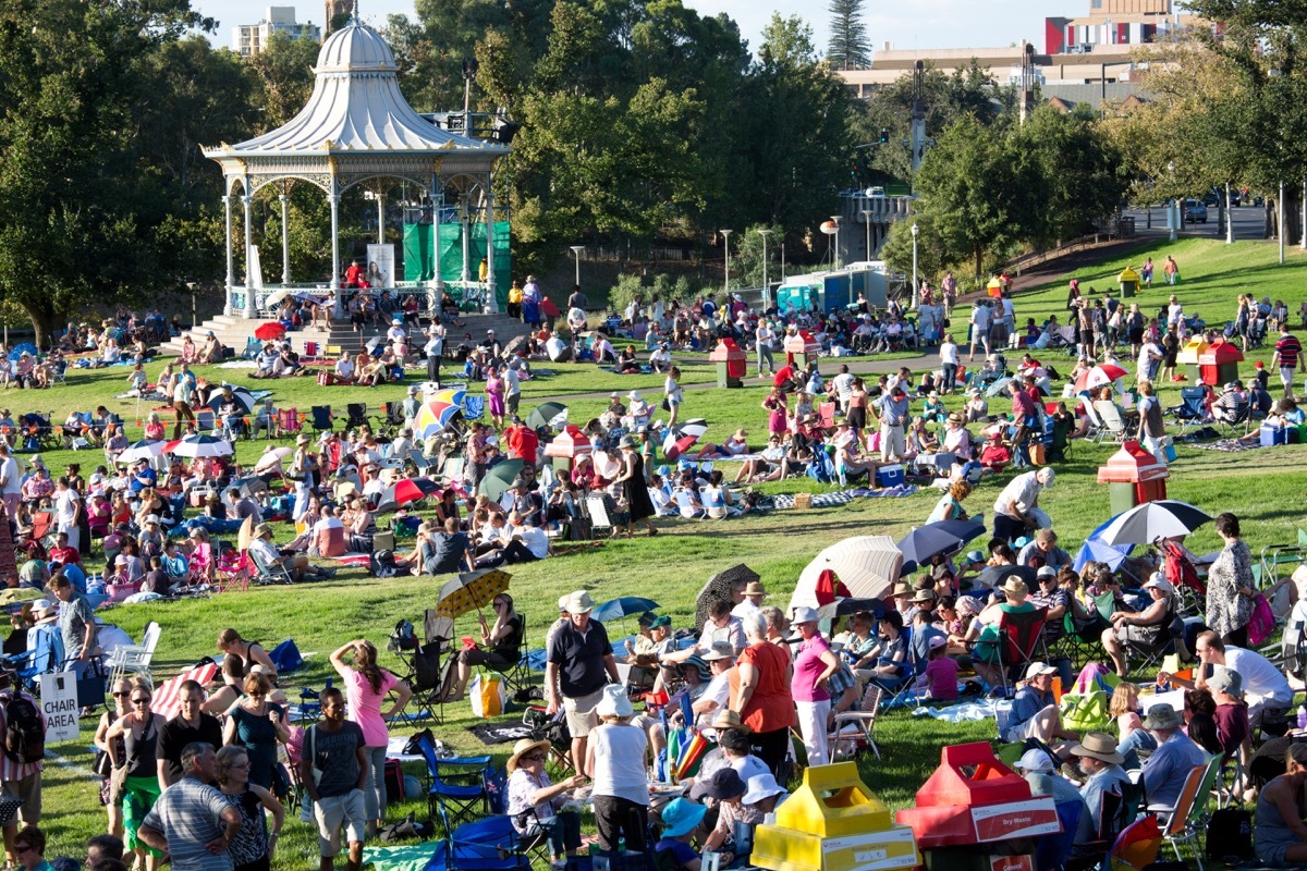 Crowded park