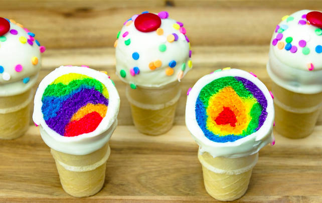 12. Rainbow Cake Pops