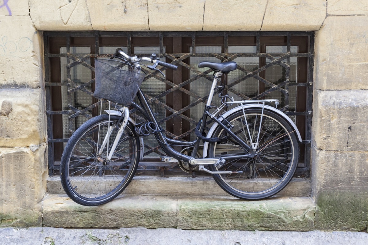 bike chained to metal window grate, things you shouldn't store in your basement