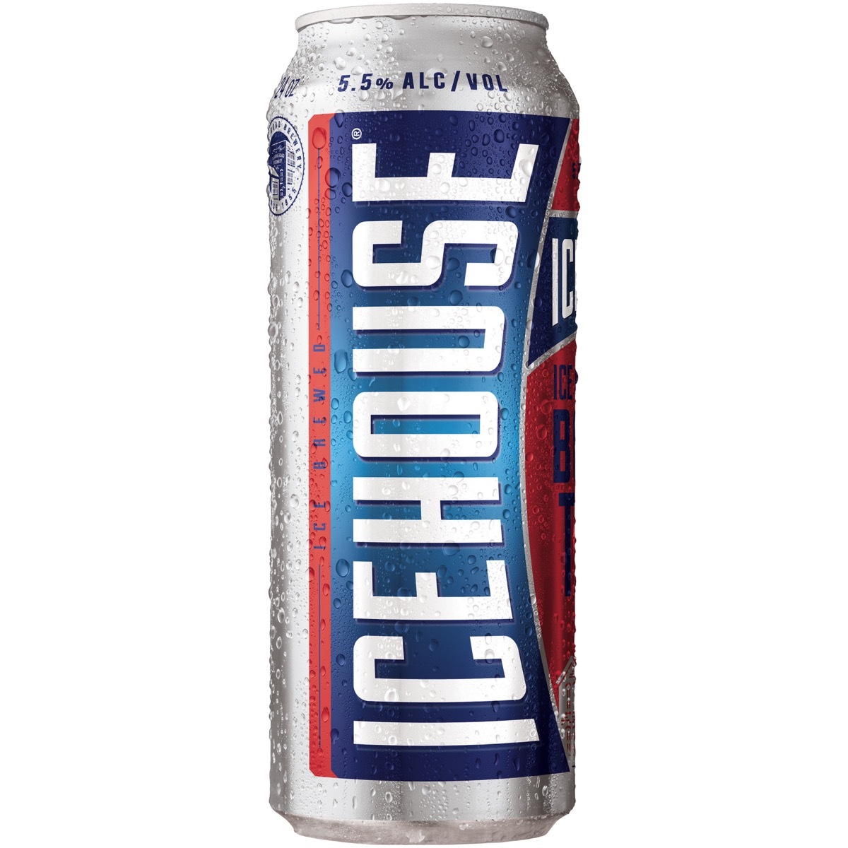 can of icehouse beer on white background